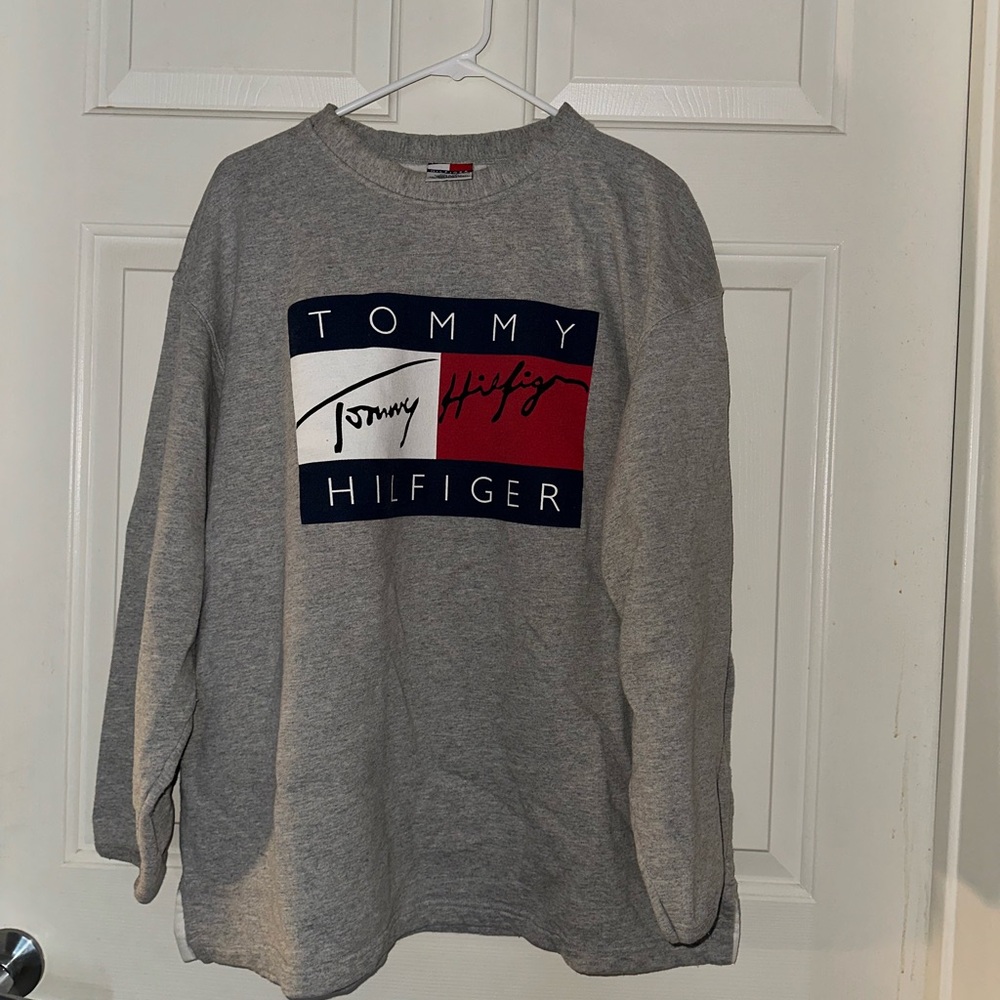 Tommy Hilfiger Mens Gray Logo Sweatshirt XL